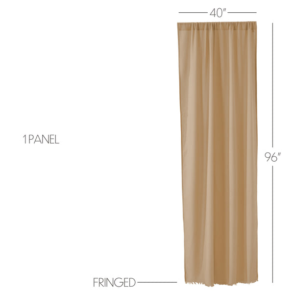 Tobacco Cloth Khaki Panel Set of 2 96x40