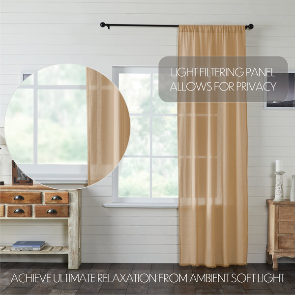 Tobacco Cloth Khaki Panel Set of 2 96x40