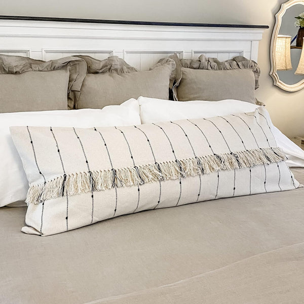 Farmcloth Stripe Body Pillow Cover 54Lx20W