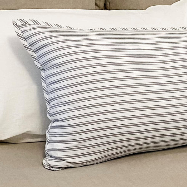 Timeless Ticking Gray Body Pillow Cover 54Lx20W