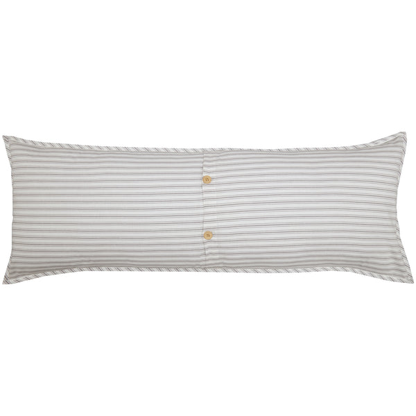 Timeless Ticking Gray Body Pillow Cover 54Lx20W