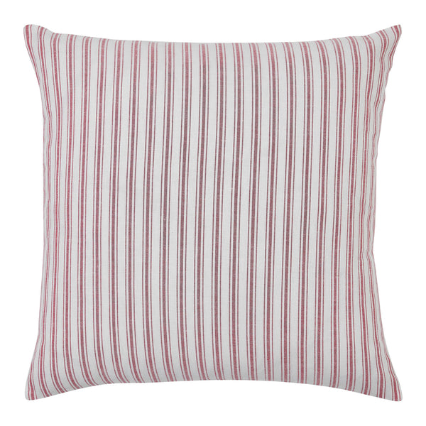 Timeless Ticking Red Button Pillow Cover 20Lx20W
