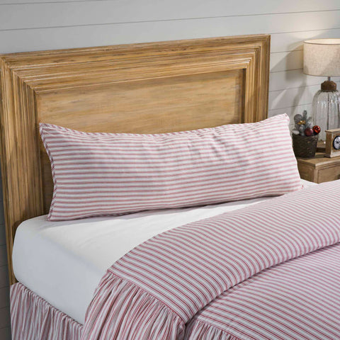 Timeless Ticking Red Body Pillow Cover 54Lx20W