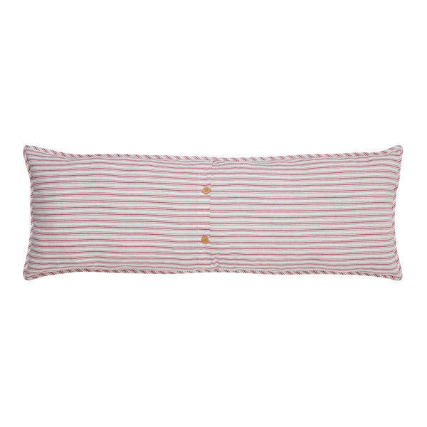 Timeless Ticking Red Body Pillow Cover 54Lx20W