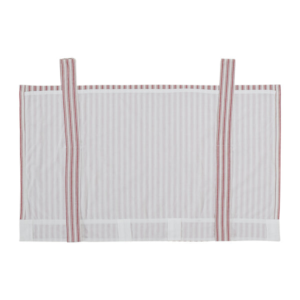 Timeless Ticking Red Roman Valance 24Lx40W