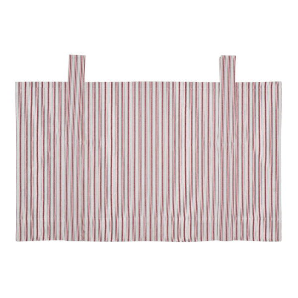 Timeless Ticking Red Roman Valance 24Lx40W
