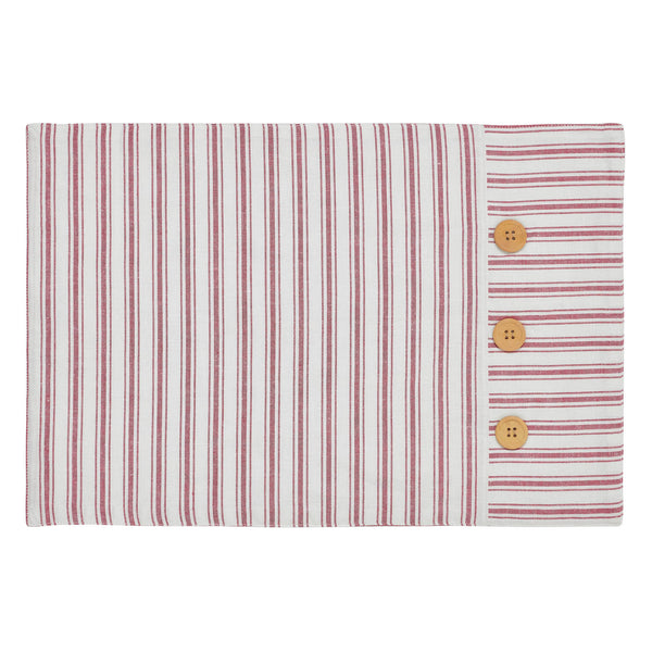 Timeless Ticking Red Placemat Set of 4 18Lx12W