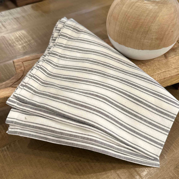 Timeless Ticking Gray Napkin Set of 4 18Lx18W