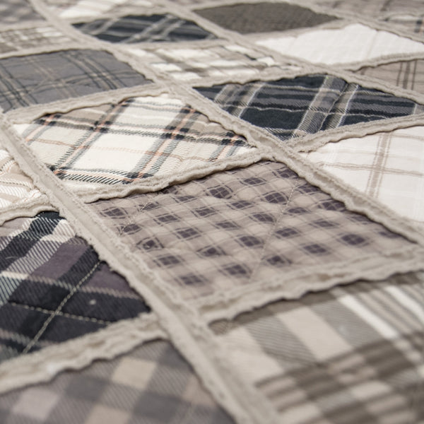 Driftwood 3pc Cotton Pieced Quilt Set