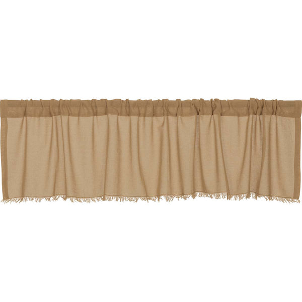 Tobacco Cloth Khaki Valance Fringed 16x72