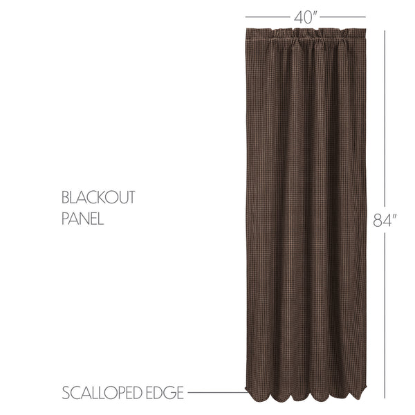 Kettle Grove Plaid Scalloped Blackout Panel 84x40