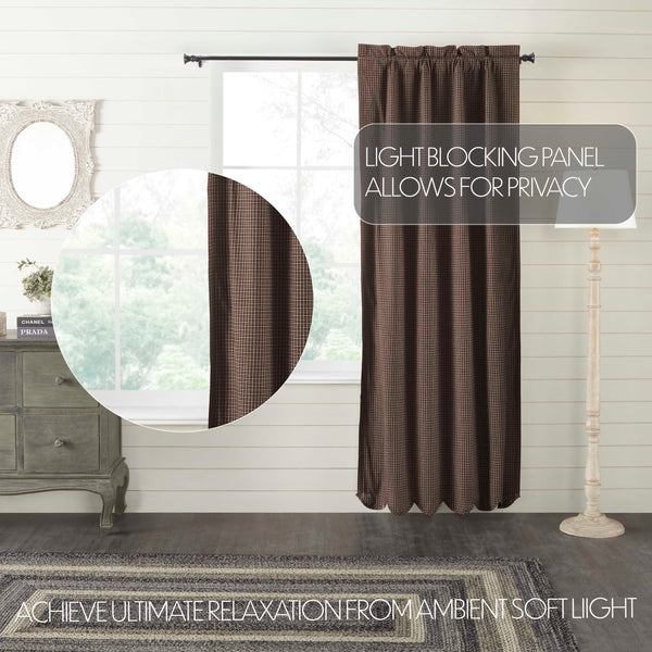 Kettle Grove Plaid Scalloped Blackout Panel 84x40