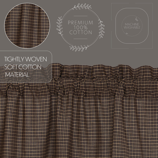 Kettle Grove Plaid Scalloped Blackout Panel 84x40