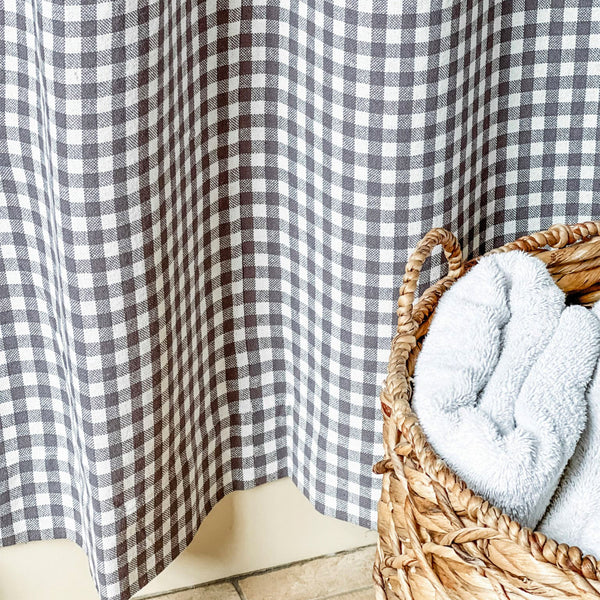 Gray Gables Check Shower Curtain 72Lx72W