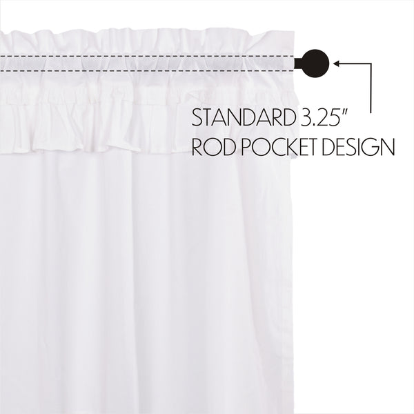 Muslin Ruffled Bleached White Tier Set of 4 L24xW36