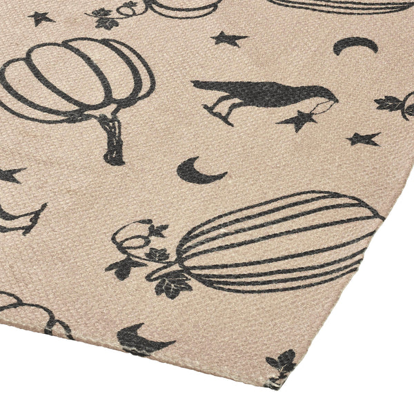 Raven Harvest Black Polypropylene Indoor Outdoor Runner Rug 17x48 Farmhouse Rustic Durable Easy Clean Entryway Patio Kitchen Hallway