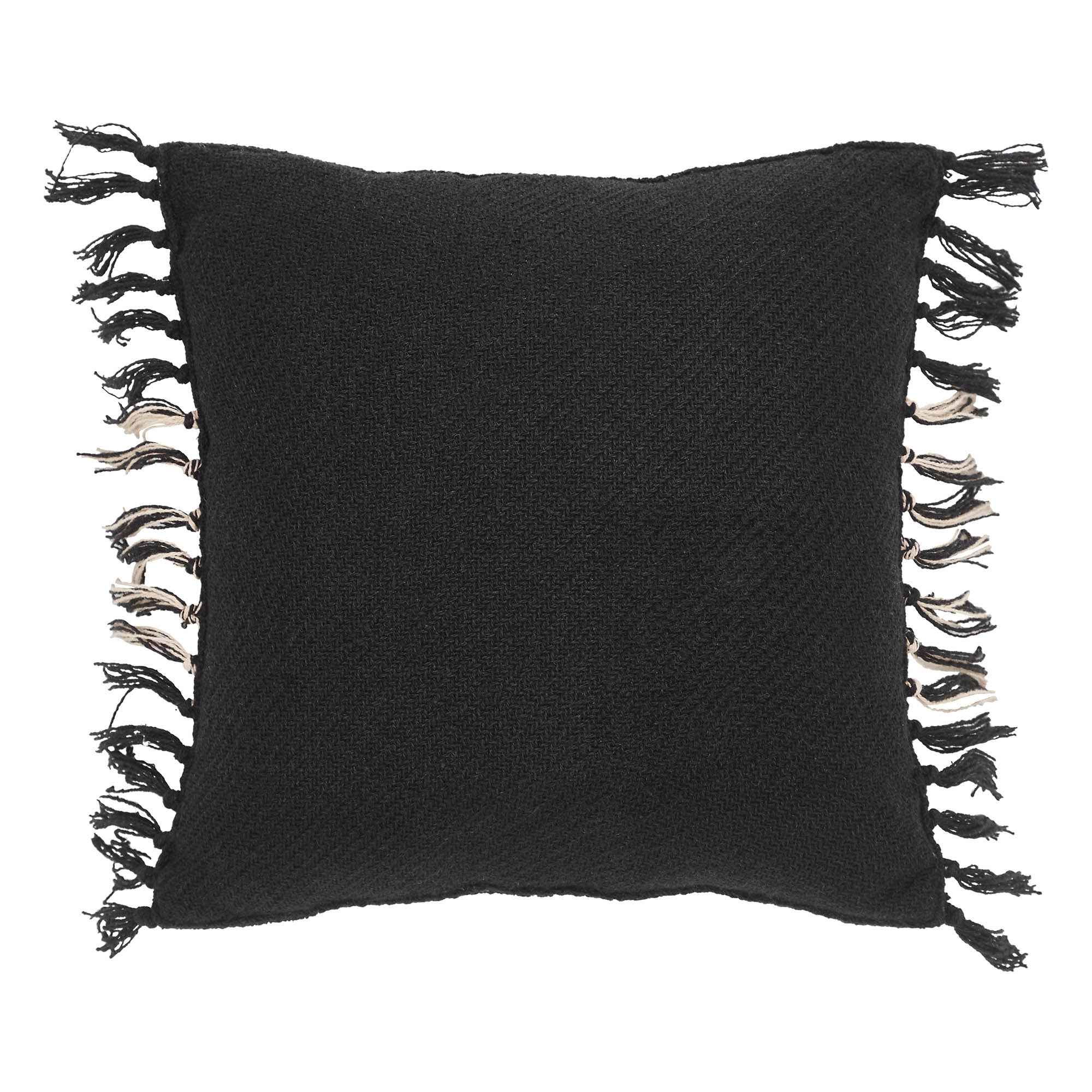 VHC Filled Pillow Fabric in Black and Tan