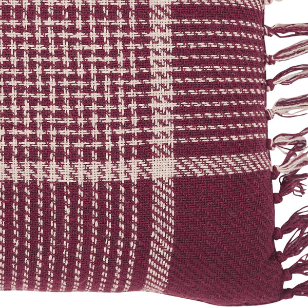 Burgundy plaid pillows best sale