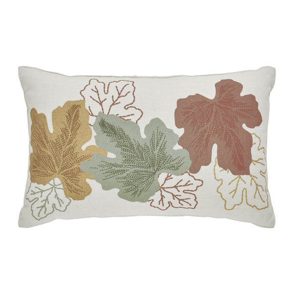 Bountifall Leaves Autumn Botanical Decorative Accent Throw Pillow 14x22 For Couch Sofa Bed