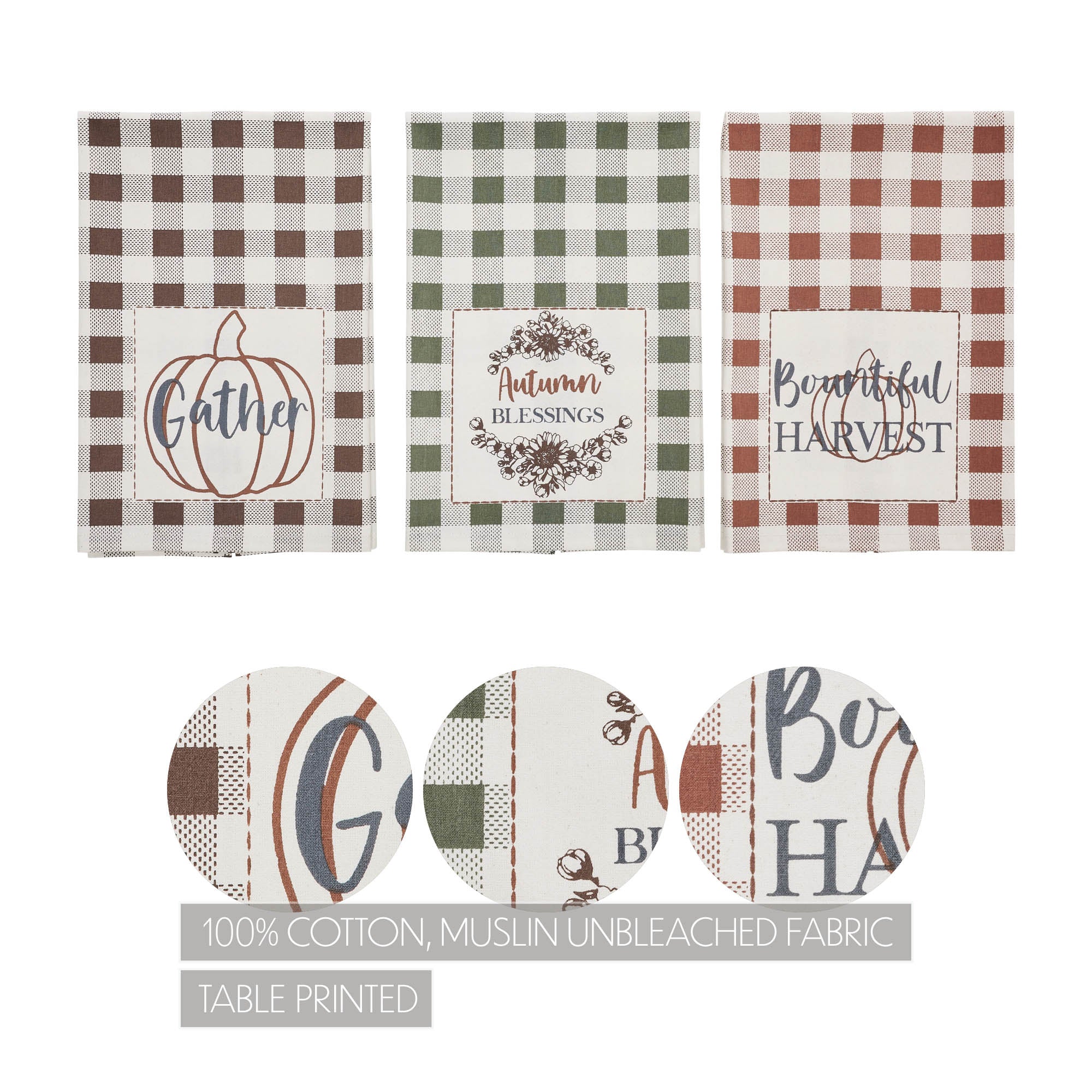 Bountifall Harvest Theme Tea Towel Set