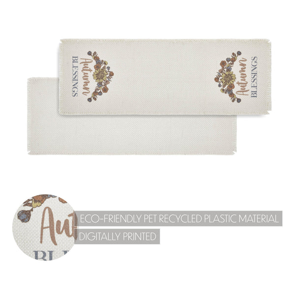 Bountifall Autumn Blessings Decorative Table Runner 12x36 Inch Fall Harvest Thanksgiving Home Decor Fabric Accent