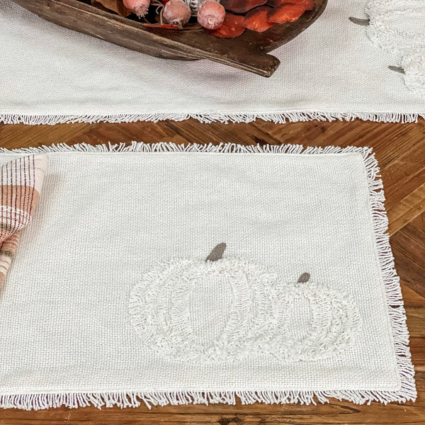 White Harvest Placemat Set of 4 18Lx12W
