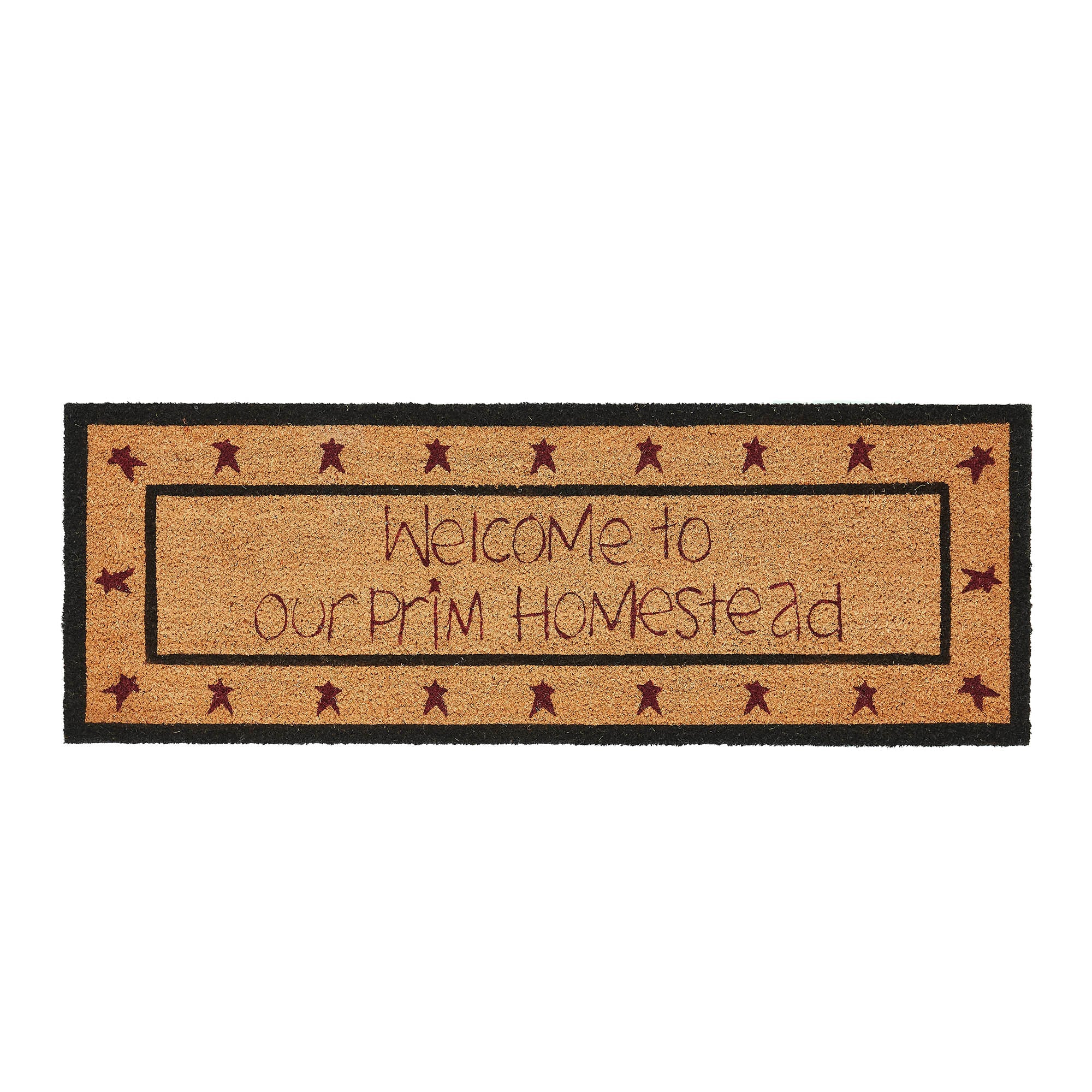 Brown Welcome Rug Connell Coir Welcome Rug Rect Stars 17x48 - Allyson’s Place | Primitive ...