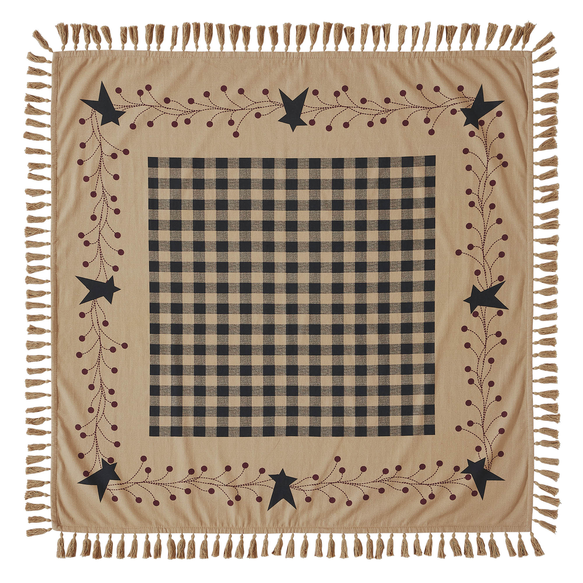 Pip Vinestar Table Topper 40x40 | Primitive Star Farmhouse Table Decor ...