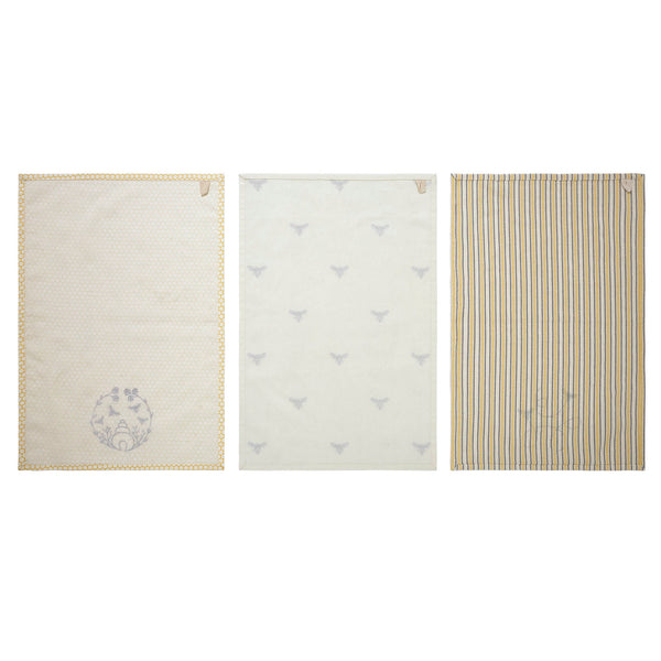 Buzzy Bees Tea Towel Set of 3 19x28