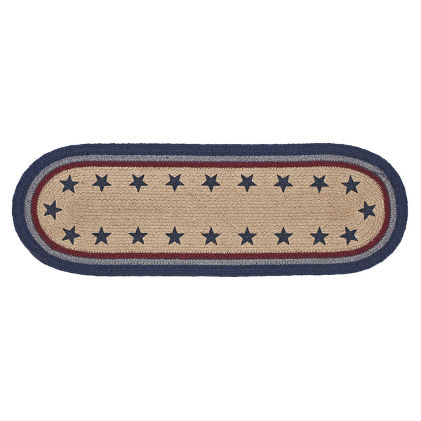 My Country Oval Runner Stencil Stars 8x24