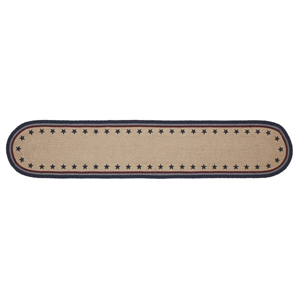 My Country Oval Runner Stencil Stars 12x60