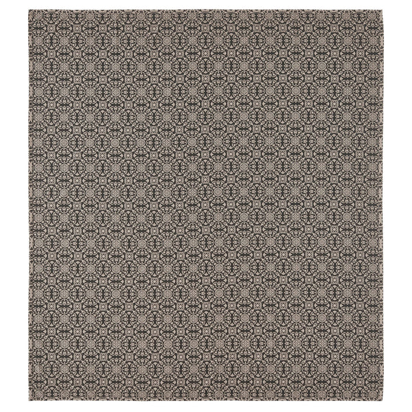 Custom House Black Tan Jacquard King Coverlet 106Wx97L