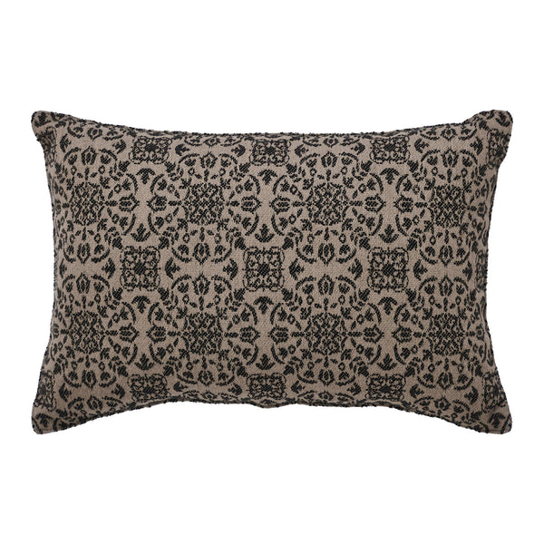 Custom House Black Tan Jacquard Pillow 9.5x14