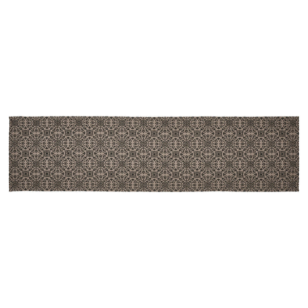 Custom House Black Tan Jacquard Runner 12x48