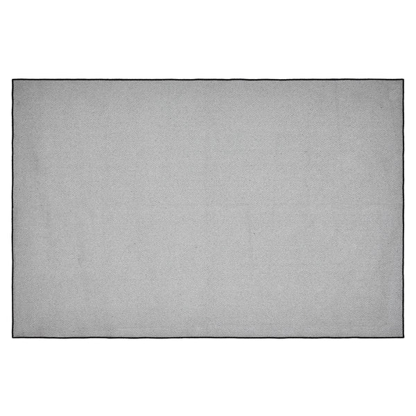 Custom House Black Tan Jacquard Polyester Rug Rect 48x72