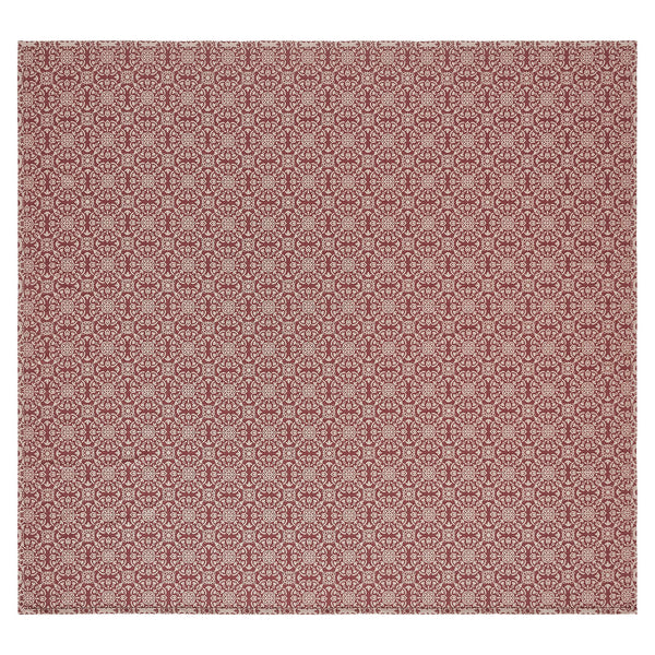 Custom House Burgundy Tan Jacquard King Coverlet 106Wx97L