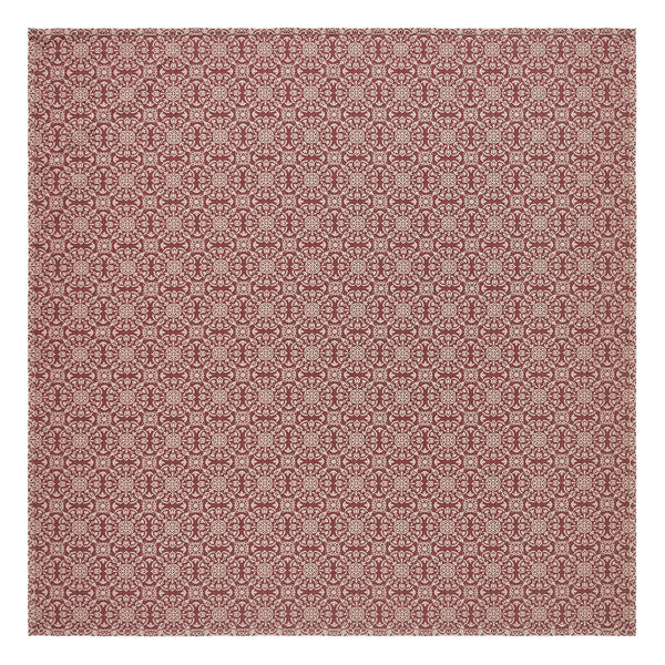 Custom House Burgundy Tan Jacquard Queen Coverlet 94Wx94L