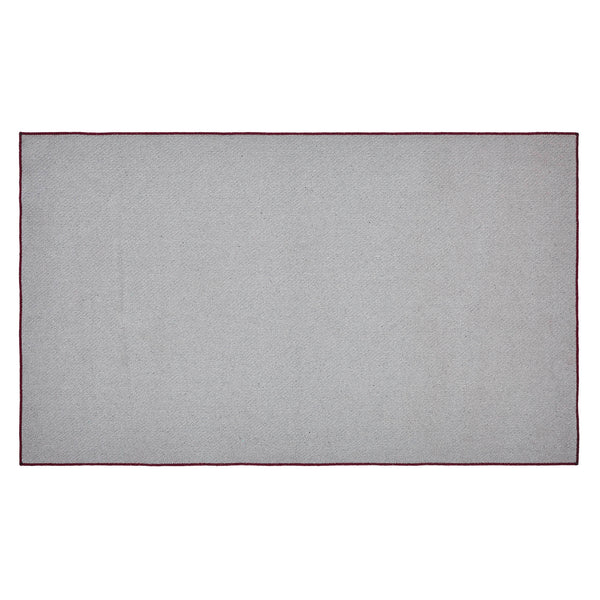 Custom House Burgundy Tan Jacquard Polyester Rug Rect 36x60