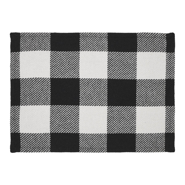 Annie Buffalo Check Black Placemat Set of 2 13x19