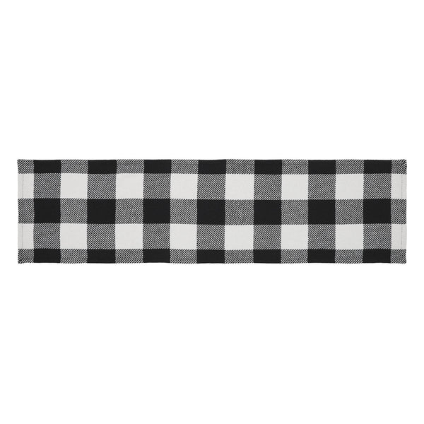 Annie Buffalo Check Black Runner 12x48