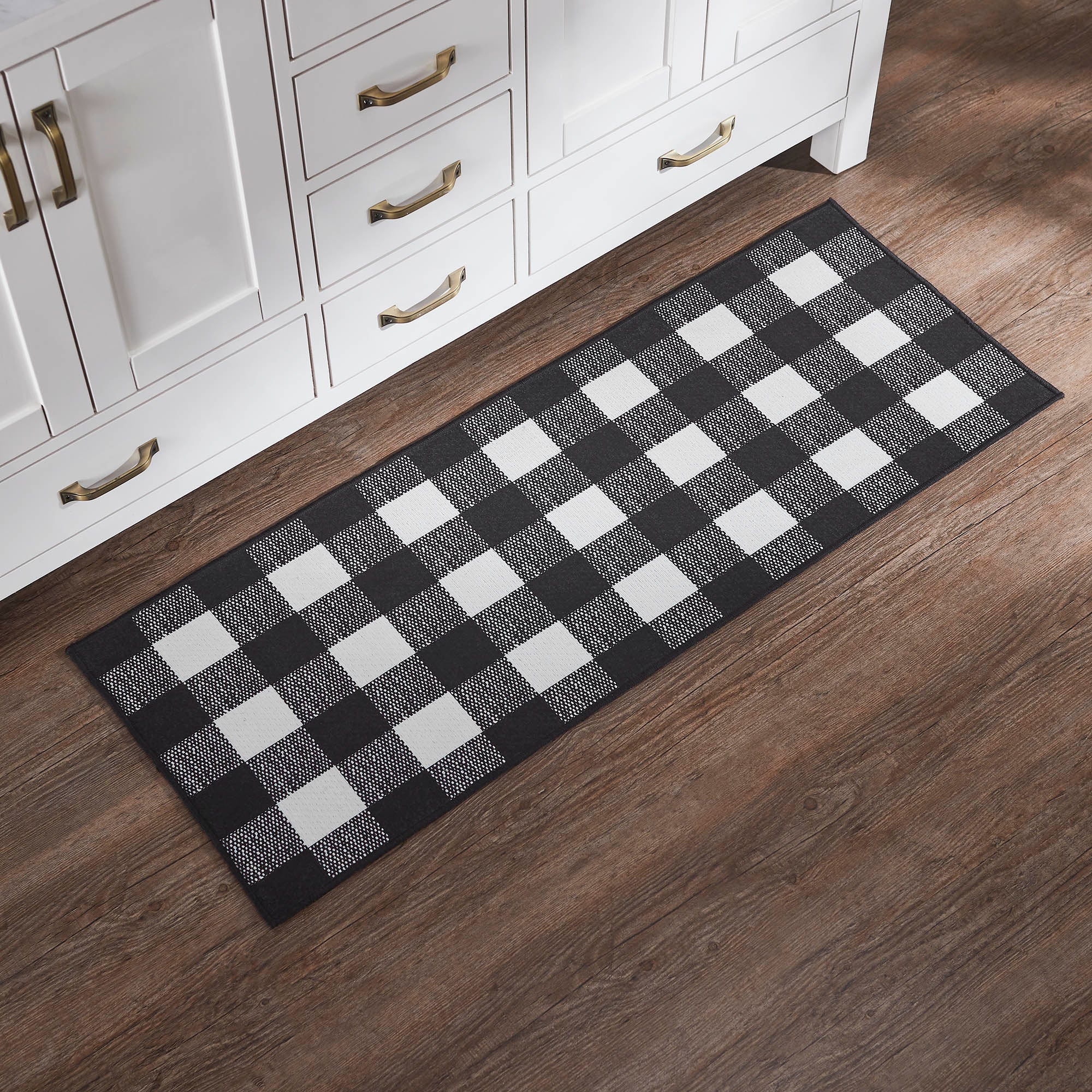 Annie Buffalo Check Black Polyester Rug Rect 17x48 - Allyson’s Place ...
