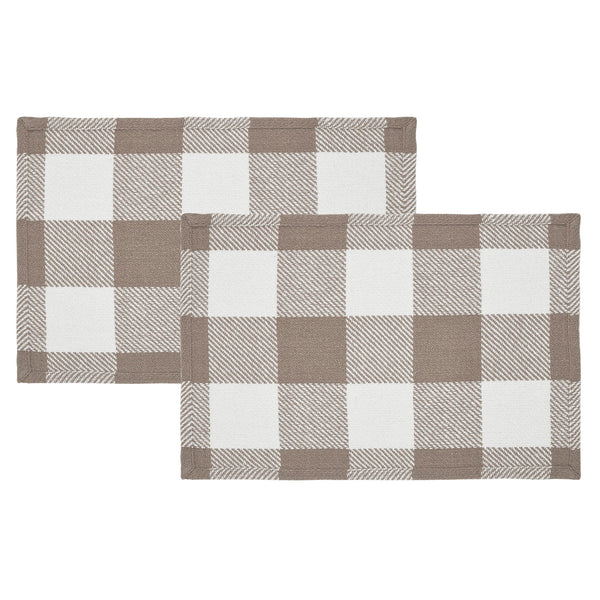 Annie Buffalo Check Portabella Placemat Set of 2 13x19