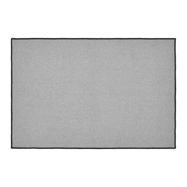 Black Check Polyester Rug Rect 24x36