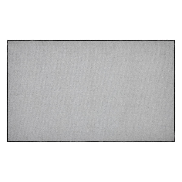 Black Check Polyester Rug Rect 36x60