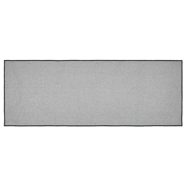 Black Check Polyester Stair Tread Rect Latex 8.5x27