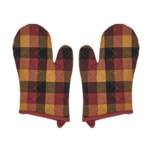 Heritage Farms Primitive Check Oven Mitt Set of 2
