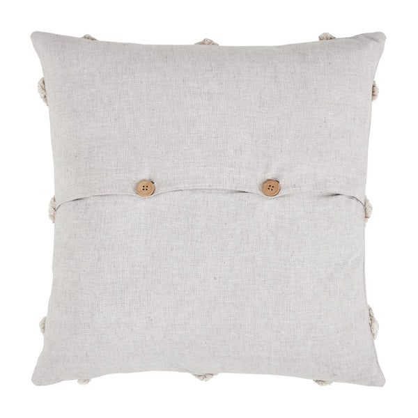 Frayed Lattice Oatmeal Pillow 20x20