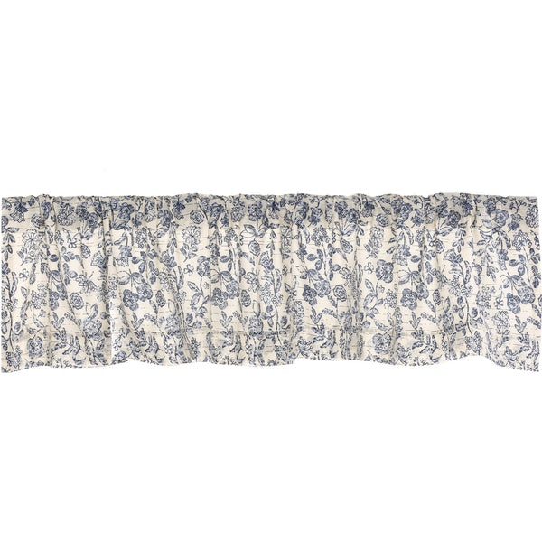 Blue Floral Valance 16Lx72W