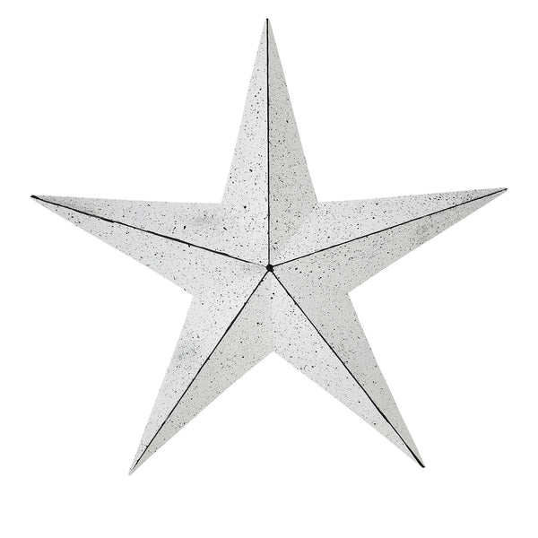 Metal Star Speckled White Distressed 24x24