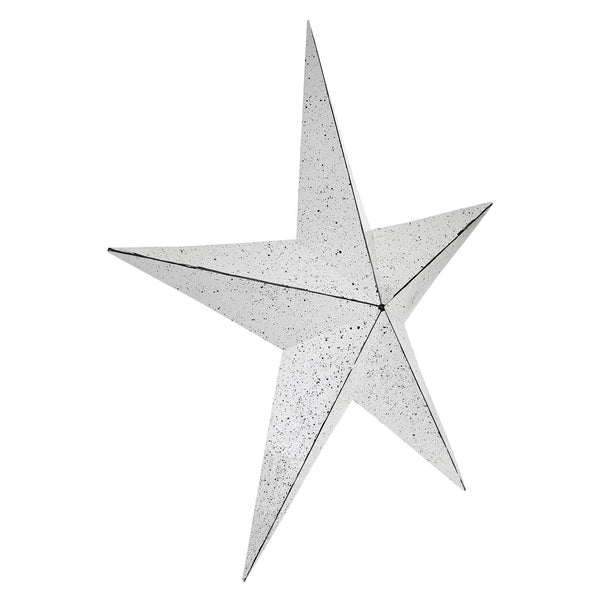 Metal Star Speckled White Distressed 24x24